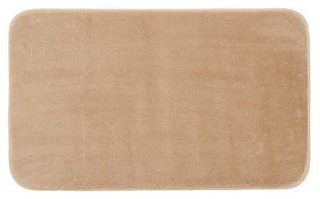 Gözze - Premium Rutschfester Badteppich, RIO, 100% Microfaser, 50 x 70 cm - Sand
