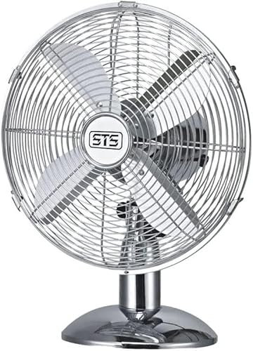Generico STS - ST0006 VENTILATORE CON OSCILLAZIONE, DA TAVOLO 40 CM, 3 VELOCITA' SELEZIONABILI, COMPOSTO DA 4 VENTOLE IN ALLUMINIO, FUNZIONE DI OSCILLAZIONE E ROTAZIONE.