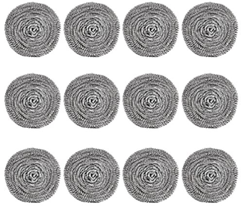 Cabilock 12 PièCes Paille De Fer De Nettoyage en Acier Inoxydable Laveur D'Ustensiles Cuisine Billes De Laine d'acier Nettoyage De Casseroles ÉPonge en Acier Pierre Nettoyant De Cuisine