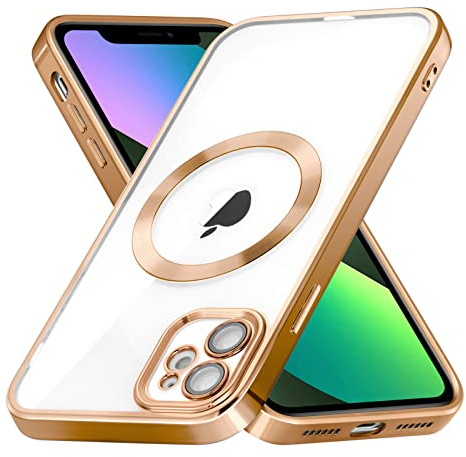ZCDAYE Case for iPhone 11, Phone Case Compatible with wireless charging,Gold Edge Electroplated Transparent Soft TPU Shockproof Case Cover for iPhone 11(6.1 inches) - Gold