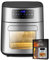 Max Star Freidora sin Aceite de 10L Aire Caliente 360º Digital 1700W Tactil Dietetica 8 Funciones Acero Inoxidable