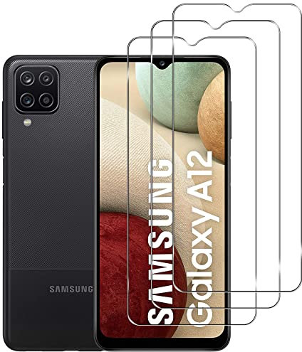 KELOLIN [3 Stück Kompatibel mit Samsung Galaxy A12 Panzer Schutz Glas Schutzfolie, 9H Härte, Anti-Kratzen, Anti-Bläschen, HD-Klar Bildschirm Schutzfolie für Samsung Galaxy A12
