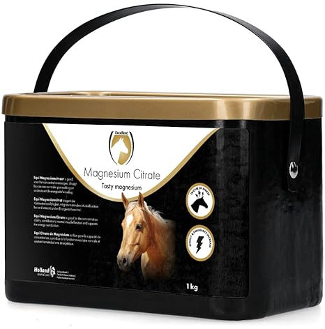 Excellent Equi Magnesium Citrate - 1kg - Gut für die Konzentration, trägt zu Einer normalen Muskelfunktion bei und unterstützt den Energiestoffwechsel - Geeignet für Pferde