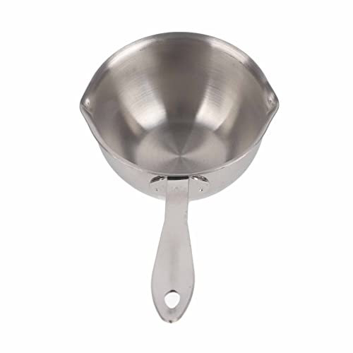 Chauffe Beurre, Tout en Un Fond Plat à Induction Poêle Chauffante en Acier Inoxydable Mini Lait Chaud Petite Sauce à Soupe 150 ML avec Poignée pour Faire des Sirops (150ML)
