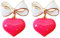Navachi Orecchini Az2354e a forma di cuore placcato in oro 18 k Candy rosa smalto verde donna orecchio orecchini, Zinco Smalto zinco