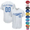 GBVllexuii Baseball-Trikot für Herren, Nadelstreifen, personalisierbar, Baseball-Shirts, genäht, für Damen, Jugendliche, Kinder, Sportuniform, Blue Stripe-2, L