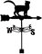JISADER Weathervane Weather Stake 75cm Alto Stile Classico Indicatore di direzione del Ornamento per Agriturismo Cortile Fienile Decorazione da, Gatto