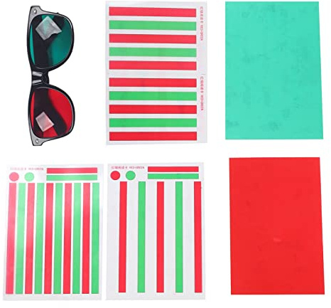 Rot Grün Trainingslesehilfen Amblyopie RotGrün Trainingsbrille Rot Grün Brille Sehschulung Augentraining visuelle Wahrnehmung Augenübungen Sehschwäche Kontrasttraining Ro