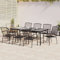 Festnight Gartenmöbel Set 8 Stühle mit Tisch Sitzgruppe Garten Essgruppe 8 Personen Gartentisch mit Stühlen Set Stahl Gartengarnitur Esstisch Sitzgarnitur 9tlg