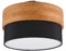 Trio Leuchten Deckenleuchte Seasons 611500202, Holz naturbelassen, Schirm Stoff schwarz, exkl. 2x E14