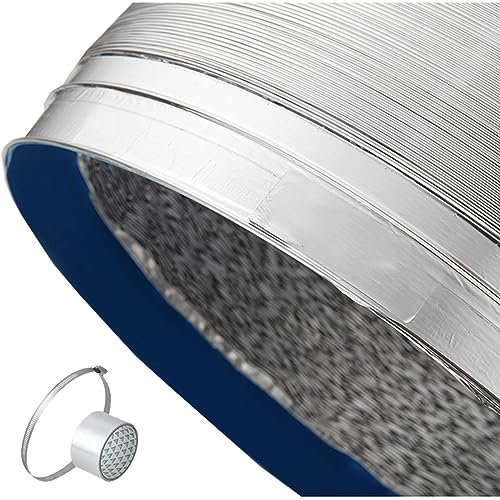 Manguera De Ventilación Conducto De Aire Flexible Para Campana Extractora Con 2 Abrazaderas De Acero Tubo De Escape Flexible Ø 80/100/110/120/150/160/170/180/200mm (Color : 5m, Size : 120mm)