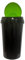 Easy Shopping® 45L Large Recycling Bin Black Body with Colour Coded Lid Touch Top Lid for Home Office Business Commercial 45 Litre Waste Dustbin (Green)