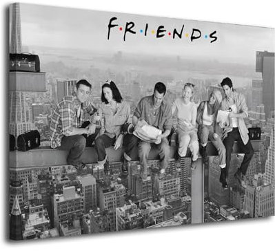 Cuadro lienzo canvas Friends Desayuno en la Viga de Manhattan Joey Rachel Monica Chandler Phoebe- Alta resolución – Varias medidas (60_x_40_cm)