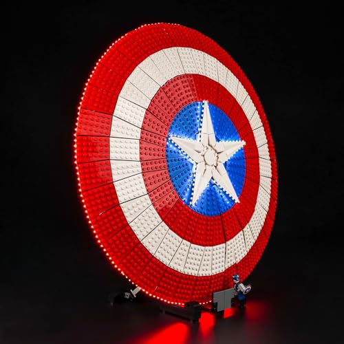 Led Licht Set Kompatibel mit Lego Marvel Captain America’s Shield 76262 (Kein Modell), Dekorationsbeleuchtungsset für Captain America's Shield Kreative Spielzeug