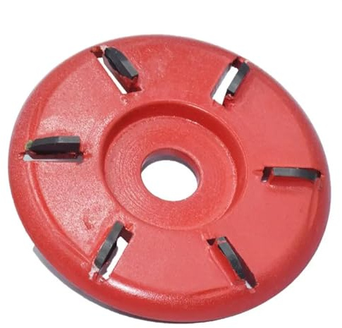 EdvenA Rotierender Hobel mit 90 mm Durchmesser, Power-Holzschneide- und Schnitzscheibe, Winkelschleifer, sechseckiger Klingenaufsatz, 22 mm/16 mm Bohrung
