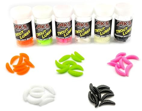 Trout Slay 35mm, Forellenköder, Gummiköder, Angelköder, Bienenmaden (Set)