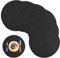 Cozlly 6er Platzsets Rund Geflochtene Ø 38cm, Doppelseitigen rutschfest Platzdeckchen, Tischsets Abwaschbar, Dekor Tischsets, Platzdeckchen Hitzebeständig für Geburtstags,Party,Hochzeit (Schwarz)
