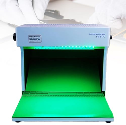 Air Flow Clean Bench-Arbeitsplatztisch, vertikale Laminar-Flow-Haube, Laminar-Flow-Schrank mit 2 Lüftern, staubfreie Aluminium-Werkbank for die Reparaturwerkstatt for Handy-LCD-Bildschirme