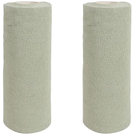 iFutniew Ménage, Rouleaux de serviettes en microfibre pour la vaisselle, chiffons de lavage, essuie-tout, vert