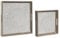 Home ESPRIT Juego de Bandejas Blanco Natural Madera de Mango Madera MDF 40 x 40 x 5 cm (2 Unidades)
