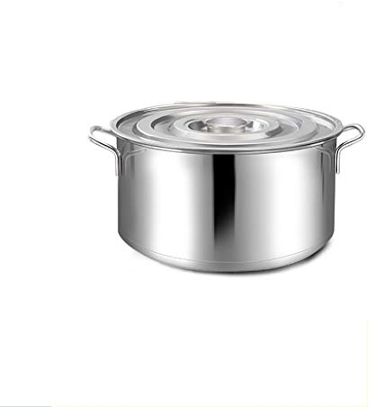 Large Deep Stainless Steel Stock Pot Casserole Stockpot,304 Stainless Steel Stock Pot with Lid-Perfect -40cm