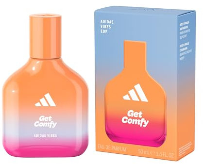 adidas Vibes Get Comfy Eau de Parfum, per Tutti, Rilassante e Confortevole, Profumo a Lunga Durata, Vaniglia e Mandarino, 50 ml