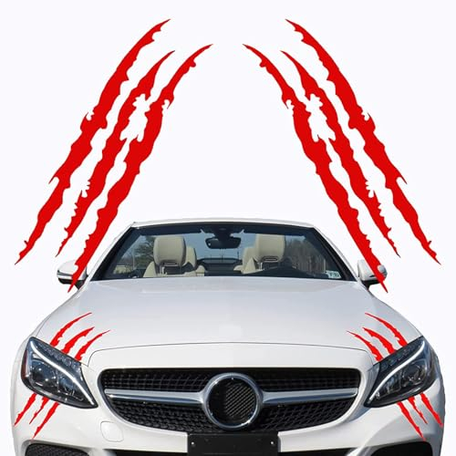 ZUOBYMBC Auto Aufkleber für Skoda Yeti 2013-2017, Auto Sticker,Selbstklebende Auto-Emblem-Autoaufkleber,Logo Emblem Badge Aufkleber,Aufkleber Auto,Auto Zubehor,Red