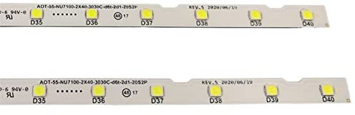 AVATUPRPTC TV LED Striscia di retroilluminazione UE55NU7100 UE55NU7300 BN96-46033A 459163A BN61-15485A AOT_55_NU7300_NU7100 LM41-00566A 00613A Adatto for Samsung. Striscia luminosa per TV
