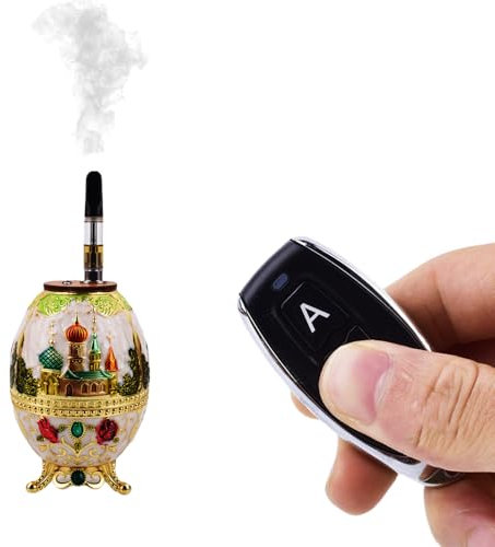 Yiduomile Máquina de humo de metal, mini máquina de humo para fotografía, fiestas y creación de atmósfera, generador de niebla duradero y portátil (resplandeciente)