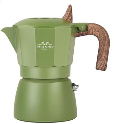 MERMOO YILAN Moka Pot 2 Cups Stovetop Espresso Maker Double Valve Coffee Maker for Camping, Outdoor, Travel, Home, Office