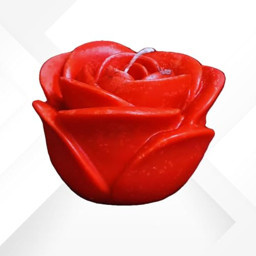 Kerzen-Set in Rosenform – Eleganz und Natürlichkeit (kleine Rose) - natürliches Bio Sojawachs, lange Brenndauer, Nachhaltig - Geschenke für Sie, Frauen, Geburtstag, Hochzeit, Deko