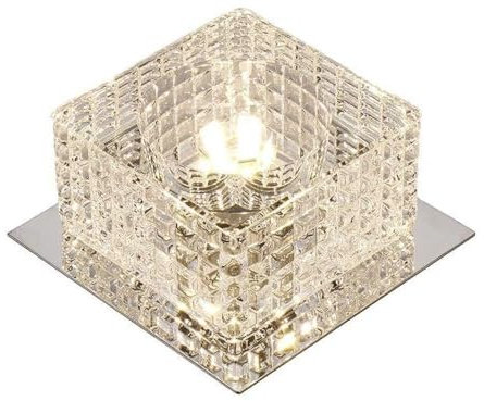 TCHAUSGZOZ Downlight empotrable de cristal cuadrado LED, foco decorativo LED, moldura(3w,White light)