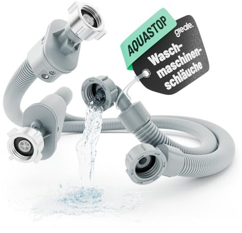 greate 2x Aquastop Schlauch Waschmaschine 1,5 m 3/4 Zoll - Waschmaschinenschlauch Aquastop inkl. Sicherheitsventil - Wasserstop Zulaufschlauch Waschmaschine
