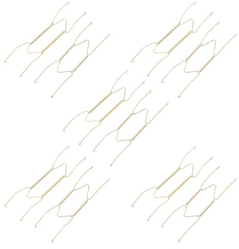 MUCKLILY Lot de 10 Crochets Muraux à Ressort pour Assiettes Supports Verticaux en Métal W 20 CM et W 25 CM Fixation Murale Solide pour Exposition et Décoration Intérieure