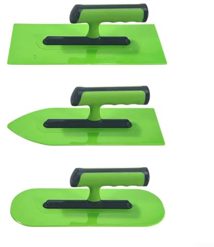 Lot de 3 truelles de plâtrage en plastique ABS, 25 cm pour béton, ciment et mur - Outil d'application pour maçonnerie