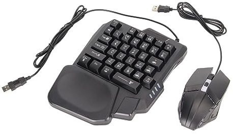 Tomantery Mobiler Game-Konverter, Plug-and-Play-Tastatur-Maus-Konverter-Set mit Hoher Empfindlichkeit für für, RGB-Gaming-Tastatur-Maus-Adapter-Set für PUBG Mobile, Free Gamers