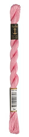 Anchor Pearl Thread, Embroidery Thread, Cotton, 00074 Pastell Rosa, Pastell rosa