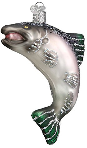 Old World Christmas Glass Blown Ornament King Salmon (12488)