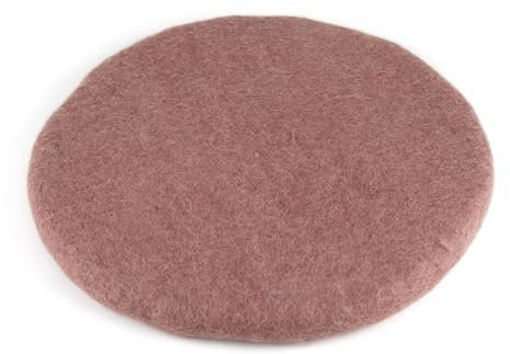 feelz Filzkissen Sitzkissen rund Filz Verschiedene pink-, lila-, beerentöne 100% Wolle 35 cm Höhe 2-3 cm Handarbeit (Rosenholz)
