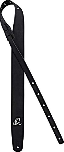 Ortega Guitars Veganer Gitarrengurt Längenverstellbar - Akustik Gitarre / Bass, E-Gitarre, E-Bass - Vegan Series - Schwarz (OSVG-BK)