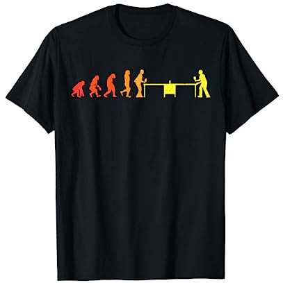 Evolution Tischtennis | Ping Pong | Tischtennisspieler cool T-Shirt