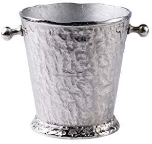 Champagnerkühler, Weinkühler, Flaschenkühler, Getränkekühler, Sektkühler, Metall Aluminium, Silber, Party - Kühler für Sekt, Wein und Champagner - 29 cm