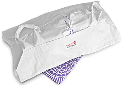 Sweet Goodbye Cocoon® - Eco-Friendly Pet Burial & Cremation Ceremony Kit (Classic Cotton)- Casket for All Pets & Breeds - Dogs Cats Rabbits Birds & More (Choose Size & Color) (Small, White/Lavender)