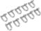 10pcs M4 D‑Shape Shackle Screw Pin Anchor Shackle Heavy Duty Anchor Shackle D Ring Shackle Lock Hook for Camping Load-Bearing