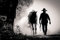 Papier Peint Photo INTISSÉ-WILD WEST-500x280 cm-(4444AE)-Western Cowboy Chevaux Bar Vintage USA Route 66 Colle Inclus Mural Décor Motif Poster Géant Stickers Muraux Optique Moderne Fond Effet XXL