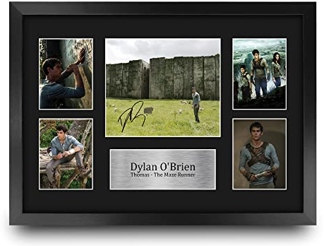 HWC Trading FR A3 Dylan O'Brien Maze Runner Gifts gedrucktes signiertes Autogrammbild für Film-Fans – A3 gerahmt