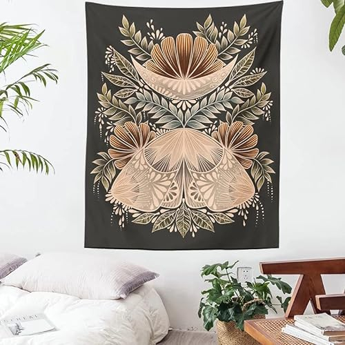 Wandteppich Wandtuch Abstrakte Blumenblätter 100x150cm Wandbehang Hippie Tapisserie Picknickdecke Yoga Meditation Mat Dekor Wandteppich Dekoration für Wohnzimmer Schlafzimmer Wohnheim 40x60in