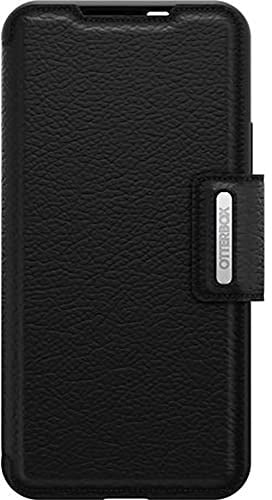 OtterBox Strada Hülle für Samsung Galaxy S22+, Schwarz | Stoßfest, sturzsicher, Premium Lederfolio mit zwei Kartenhaltern, 3x getestet nach Militärstandard