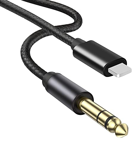 NCGGY i-phone to 6.35mm 1/4 inch Audio Aux Jack Cable 3.3FT,6.35mm TRS aux stereo Cable for i-Phone13,14,12,11,XR,XS,8,7,i-Pad, Amplifier,Speaker,Headphone,Mixer (NOT Support Recording)