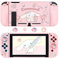 DLseego Schutzhülle Kompatibel mit Nintendo Switch, Andockbare TPU-Abdeckung mit 4 Niedlichen Daumengriffkappen, Zubehör für Kratzfestes und Stoßdämpfendes Design für Switch 2017– Rosa